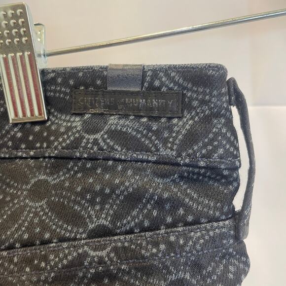 NWT Citizens of Humanity - The Rocket Coated Denim - Women Size 24 - Black - Picture 8 of 10